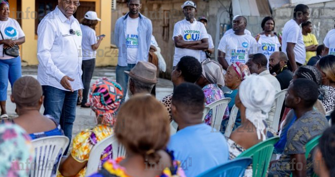 Référendum 2024 : Barro Chambrier en campagne en faveur d’un « oui massif » dans le 4e arrondissement de Libreville