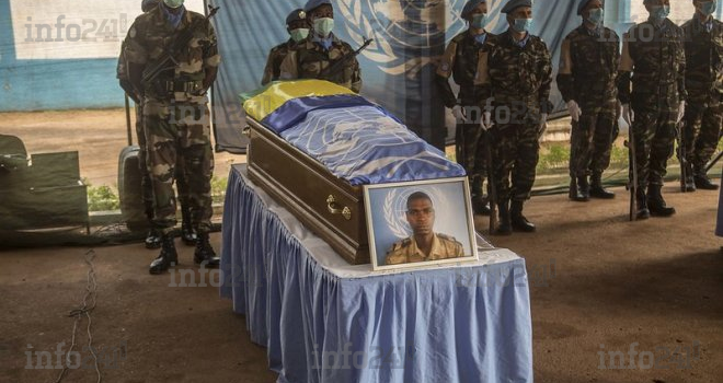 Centrafrique&nbsp;: un soldat gabonais tué dans une embuscade, honoré par la Minusca