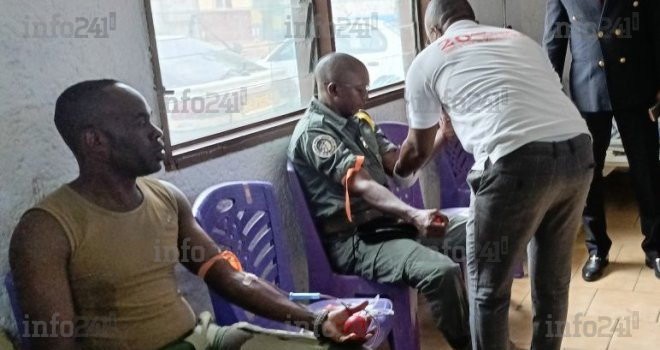 Port-Gentil&nbsp;: Plus de 200 militaires gabonais mobilisés pour une collecte de sang du CNTS