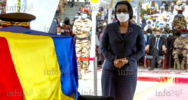 Ossouka Raponda envoyée d’Ali Bongo et de sa femme aux obsèques d’Idriss Déby
