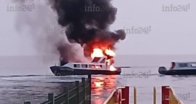 Port-Gentil : Un bateau prend feu au large, pas de victimes mais des inquiétudes mécaniques