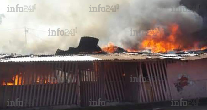 Port-Gentil : Un violent incendie ravage 8 habitations et 2 bars à Matiti 2